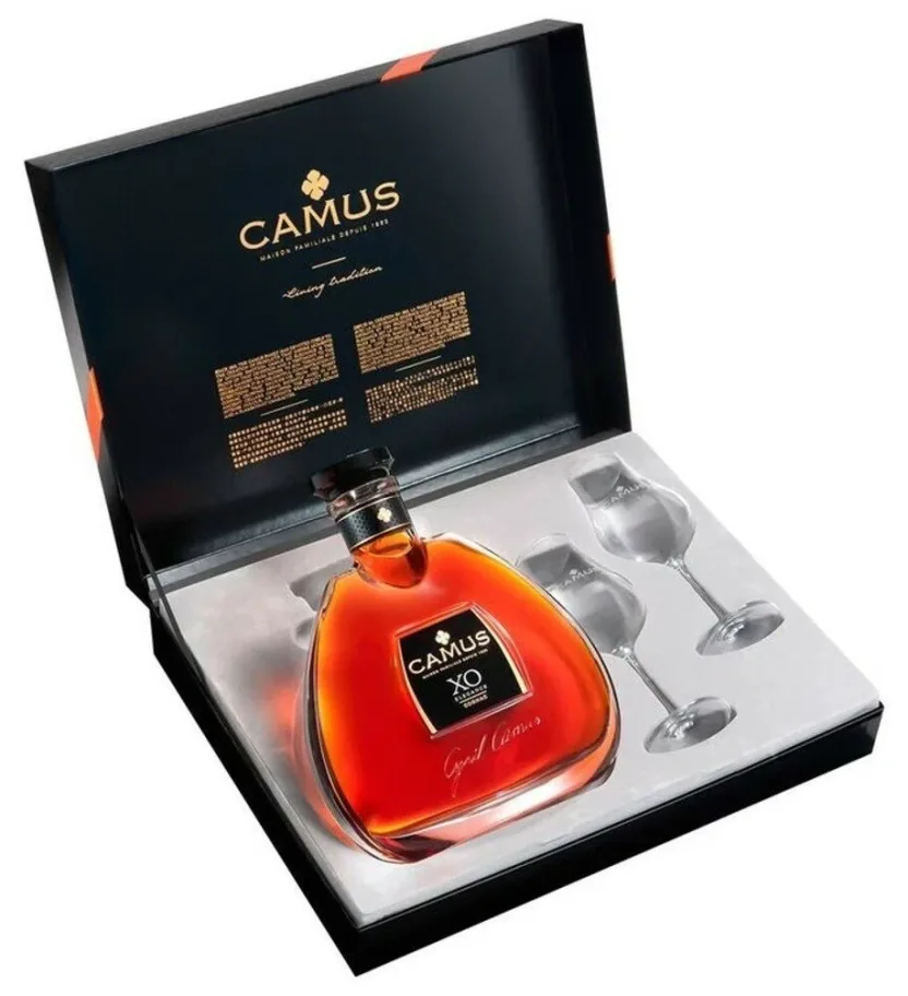 Коньяк Camus XO Elegance, gift box with 2 glasses, 0.7 л купить в