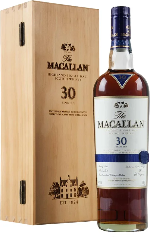 Виски Macallan Sherry Oak 30 Years Old, gift box, 0.7 л купить в
