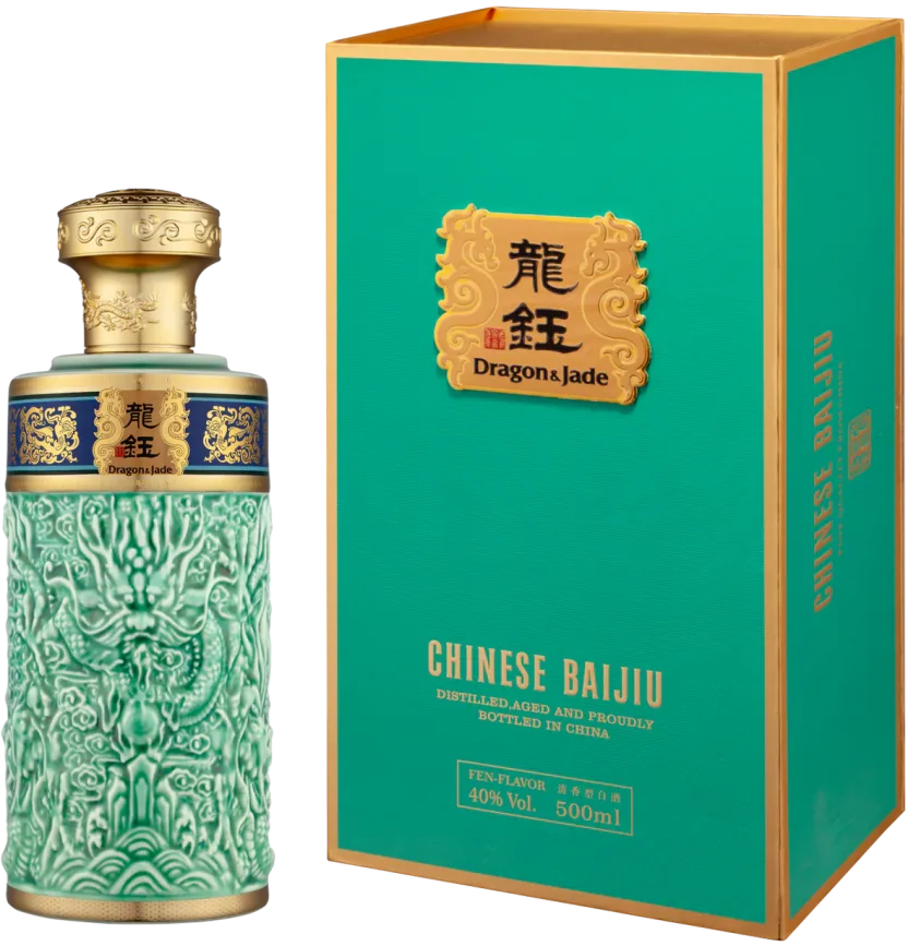 邦楽 Seated with liquor Водка Dragon & Jade Chinese Baijiu gift box 0.5 л купить в Москве